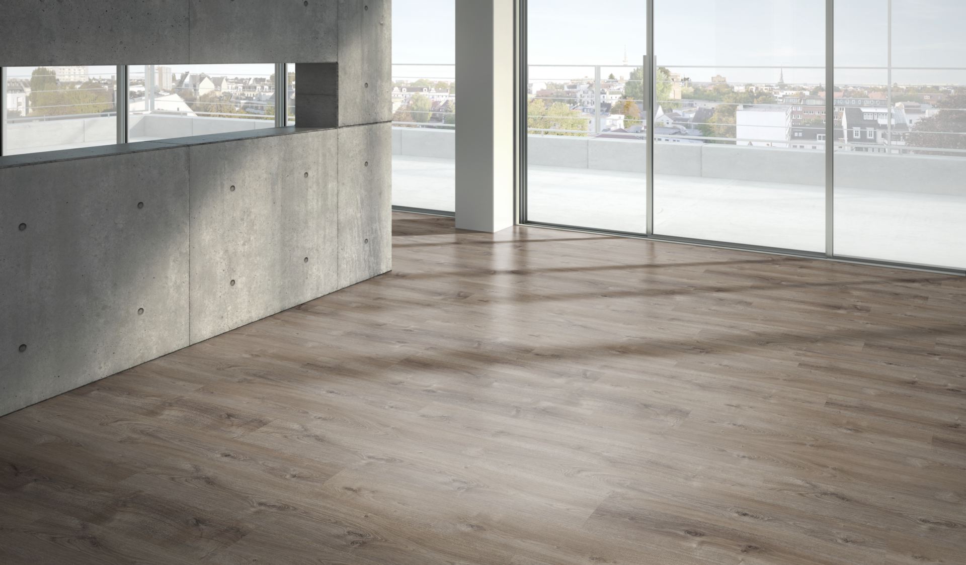 Ламинат Parador Classic 1070 Дуб Валери тёмный белёный 1730373 1285×194×9 фото в интерьере